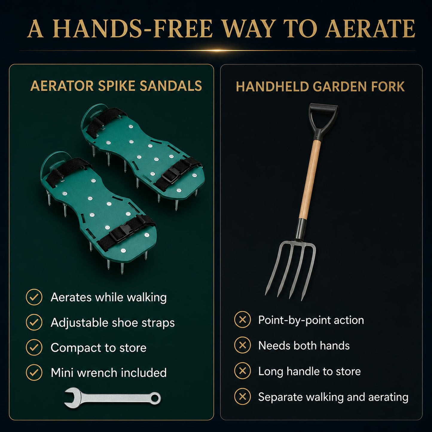 Lawn Aerator Sandals – Spiked Garden Shoes for Healthy Grass | Indo Glow