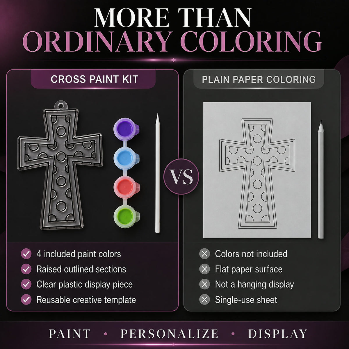 Acrylic Paint by Number Kit for Adults – 4 Colors | Craftily