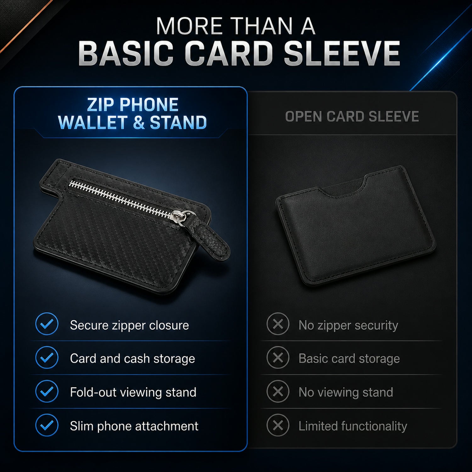 Adhesive Phone Card Holder – Wallet & Stand for Smartphones