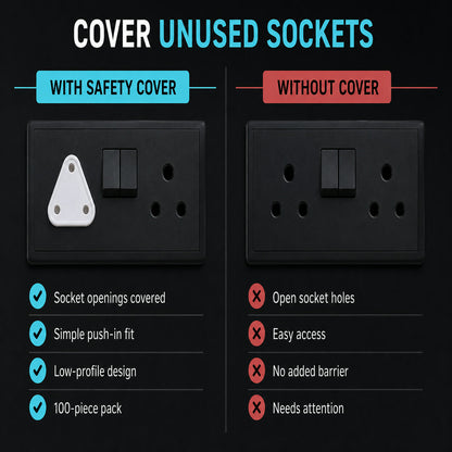 Baby Safety Socket Cover – 100 Pc Outlet Plug Protector | Velva Baby