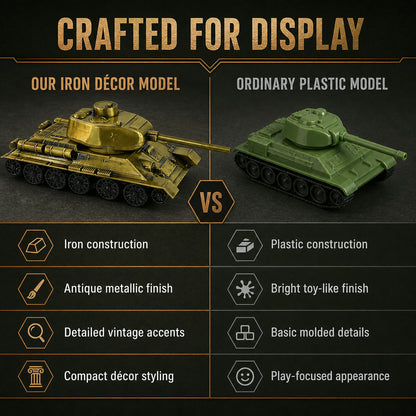 Iron Art Tank Model – Retro Vintage Desktop Decoration