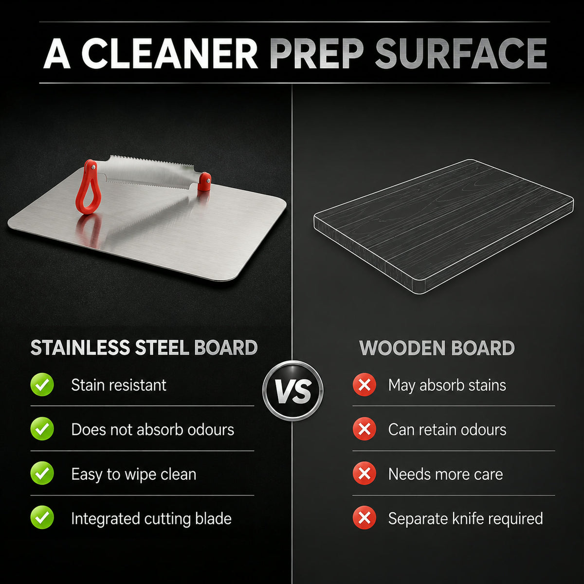 Stainless Steel Multipurpose Chopping Board – Hygienic & Durable for Kitchen