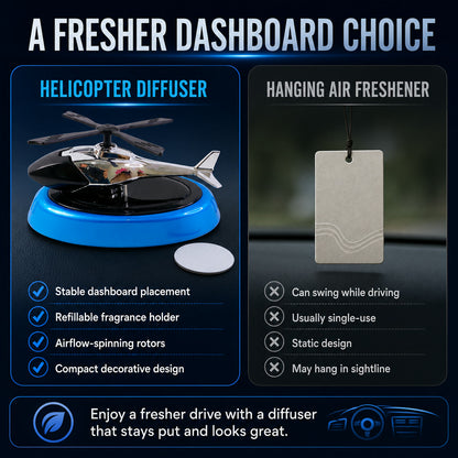 Helicopter Car Air Freshener – Stylish Rotating Dashboard Perfume