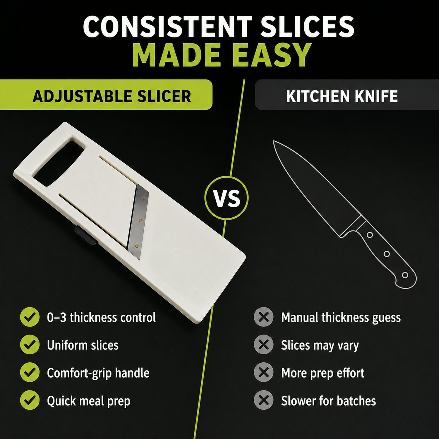 Adjustable Vegetable Slicer – Effortless Slicing | Quickslice