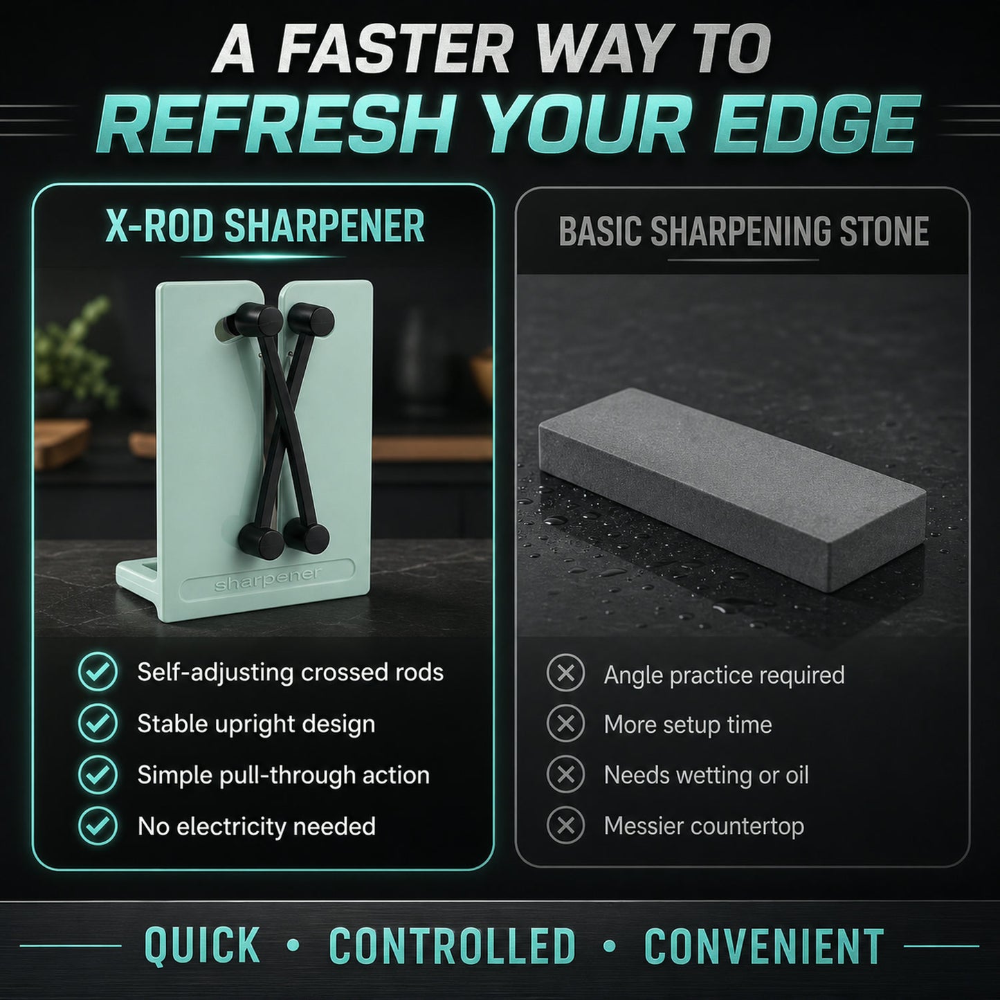 Kitchen Knife Sharpener – Professional & Easy to Use, knife sharpner