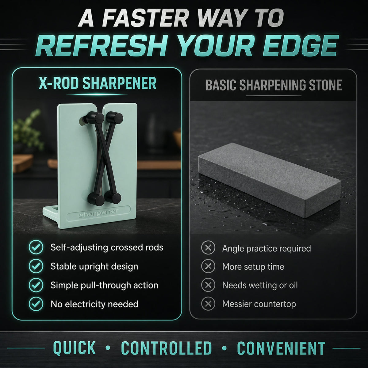 Kitchen Knife Sharpener – Professional & Easy to Use, knife sharpner