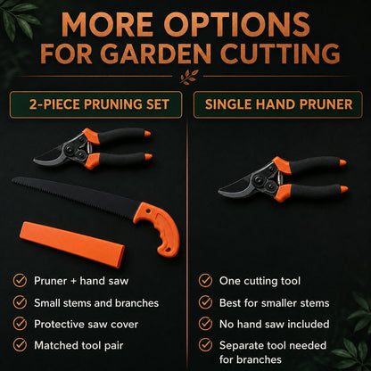 Garden Pruning Tool Combo – Heavy Duty Saw & Sharp Shears