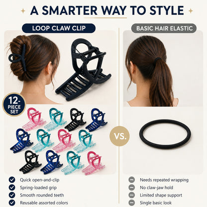 Plastic Hair Clamp – Durable Matte Finish Barrette Clip Set