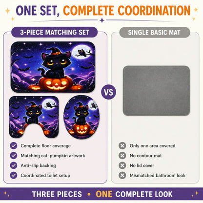 3 in 1 Bathroom Mat Set – Absorbent & Anti-Slip for Safety and Comfort