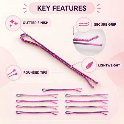 Metal Hair Pins Glitter Finish - 04.jpg