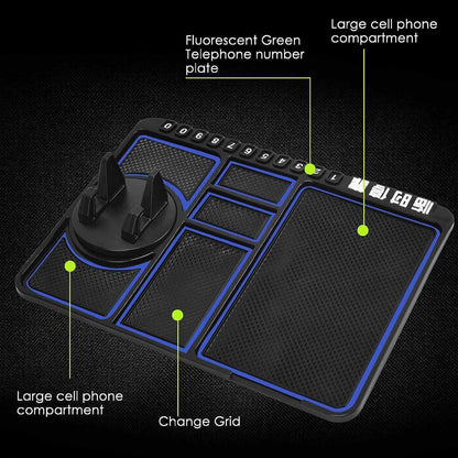 Car Dashboard Mat & Mobile Phone Holder Mount