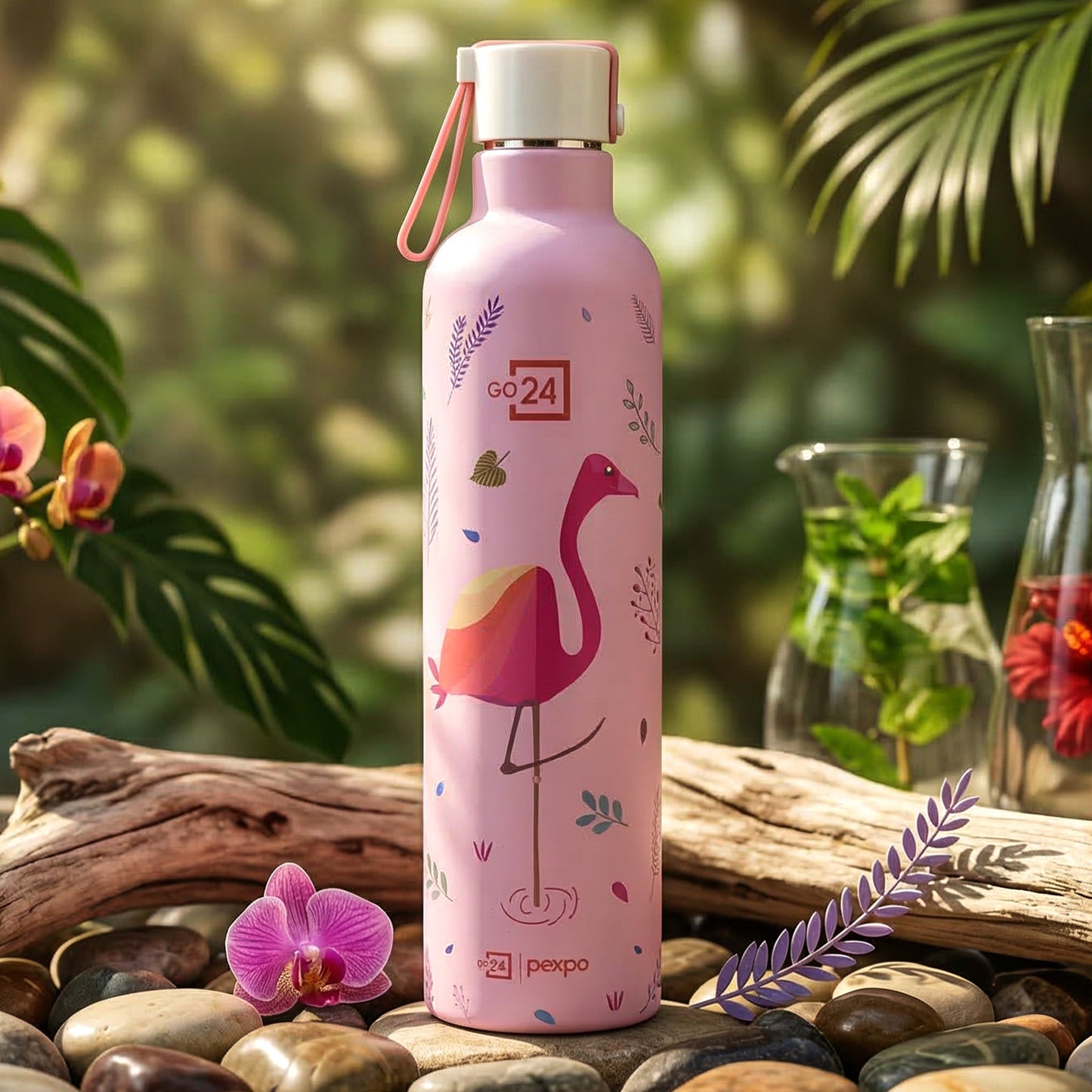 Pexpo Oslo Art Printed Insulated Stainless Steel Water Bottle - 750 ML