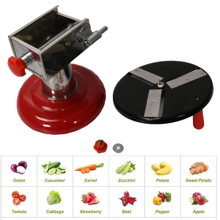 8259 Stainless Steel Chips Maker and Vegetable Slicer for Kitchen Potato Slicer Graters and Chippers. Chips Maker is Suitable for Vegetable Cuttings. Chips Maker Consist Hard Coated Iron Wheel and Stand.