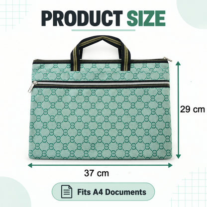 Carry Bag with Dual Handles and Zip Closure for Work Files and Daily Use (1 Pc)