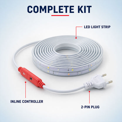 LED Rope Light 10 Metre with Plug and Switch Multicolour Strip (1 Pc)