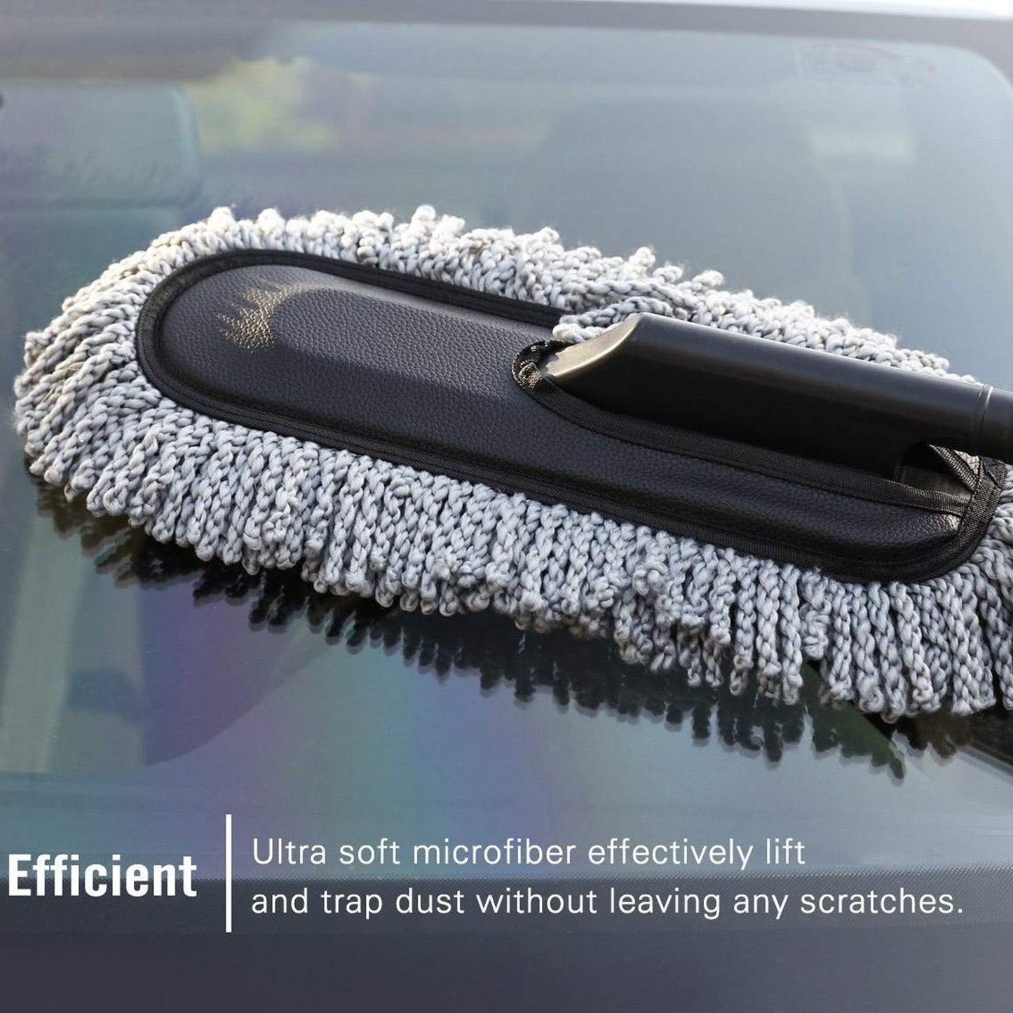 Car Duster, Long Retractable / Soft / Non-Slip / Handle Multipurpose Microfiber Wash Brush Vehicle Interior and Exterior Cleaning Kit with for Car, Boats or Home