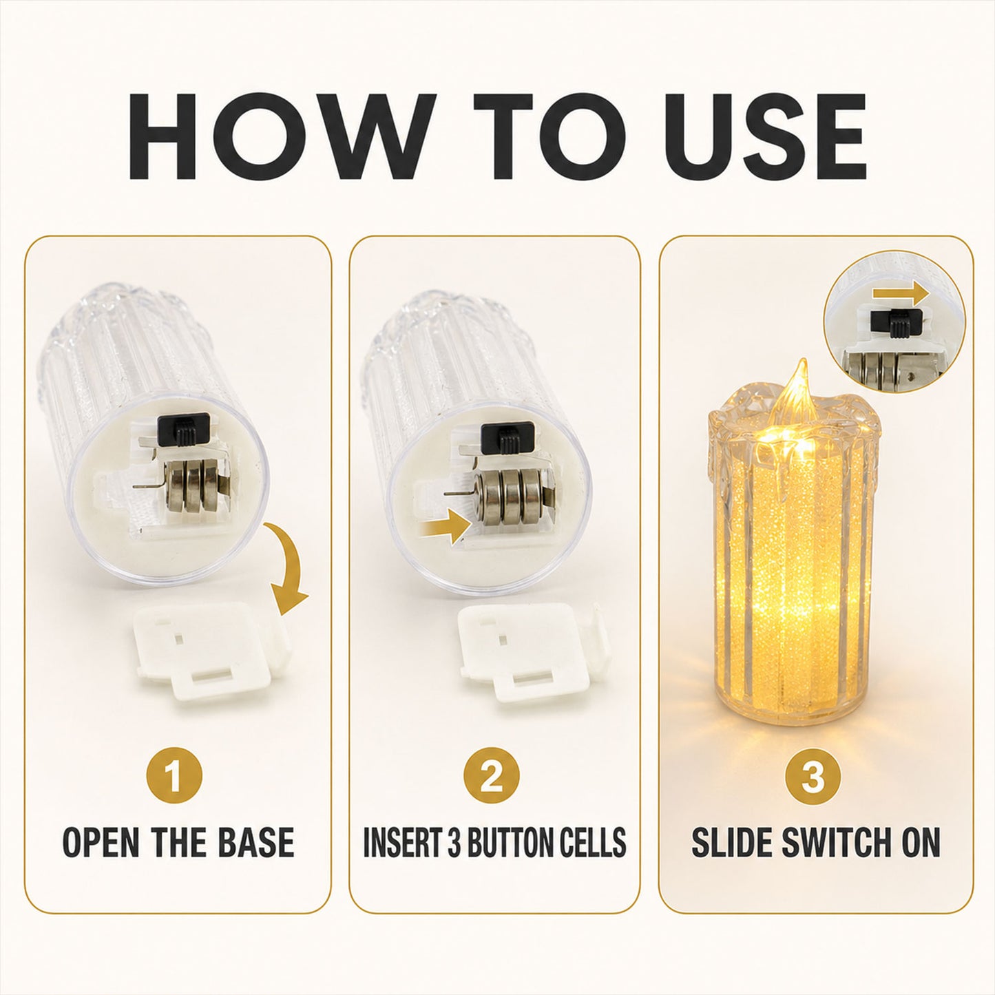 Flameless LED Candles – Decorative Tea Lights