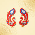 Shubh Labh Wall Hanging – Traditional Peacock Wooden Décor Set