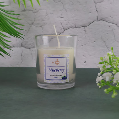 In'lief  Blueberry Soy-Blend Votive Candle Glass – 50 gm (1 Pc)