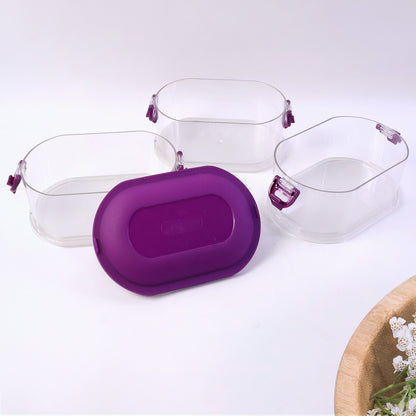 3 Layer Stackable Airtight Food Storage Container Set (1 Set)