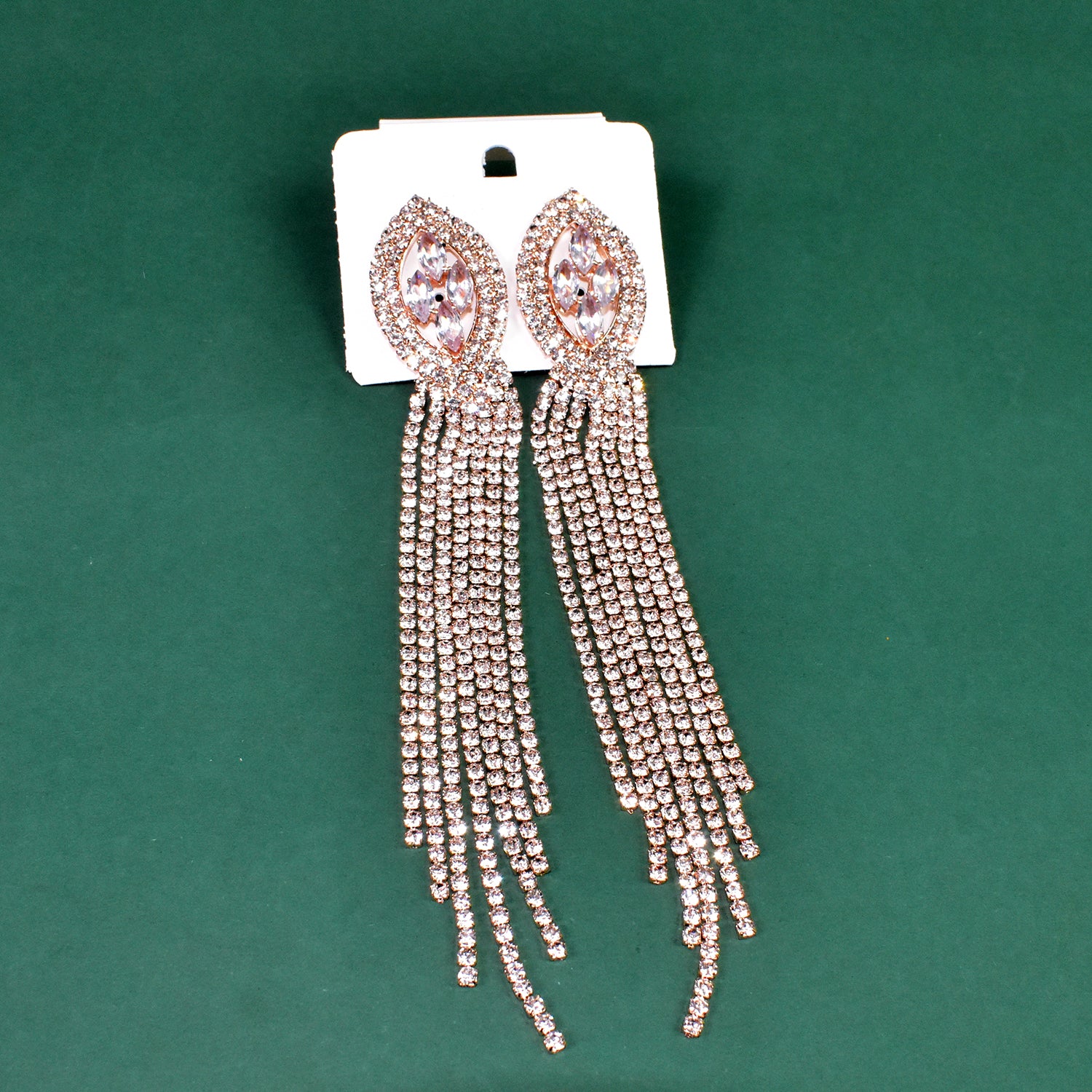 Diamond-Studded Jumka Earrings