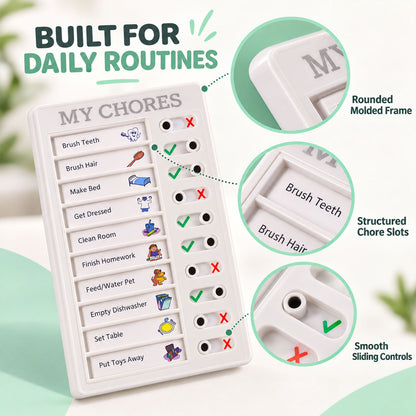 Chores Note Board for Home with Sliders to Track Daily Tasks (1 Pc)