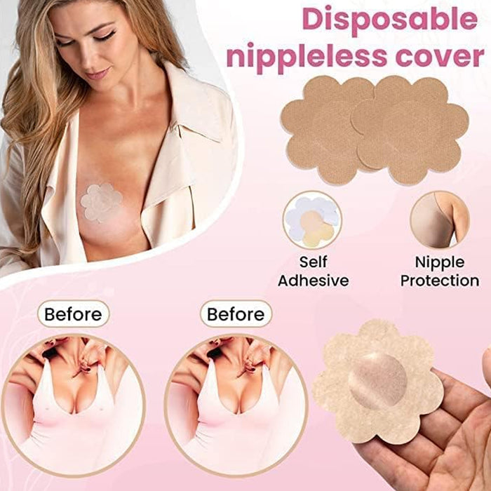 Boob Tape Kit , Easy To Use (Universal Fit), Boobytape for Breast Lift, Bob  Tape for Large Breasts, Bra Nipple Tape with Petals and Covers, Breast