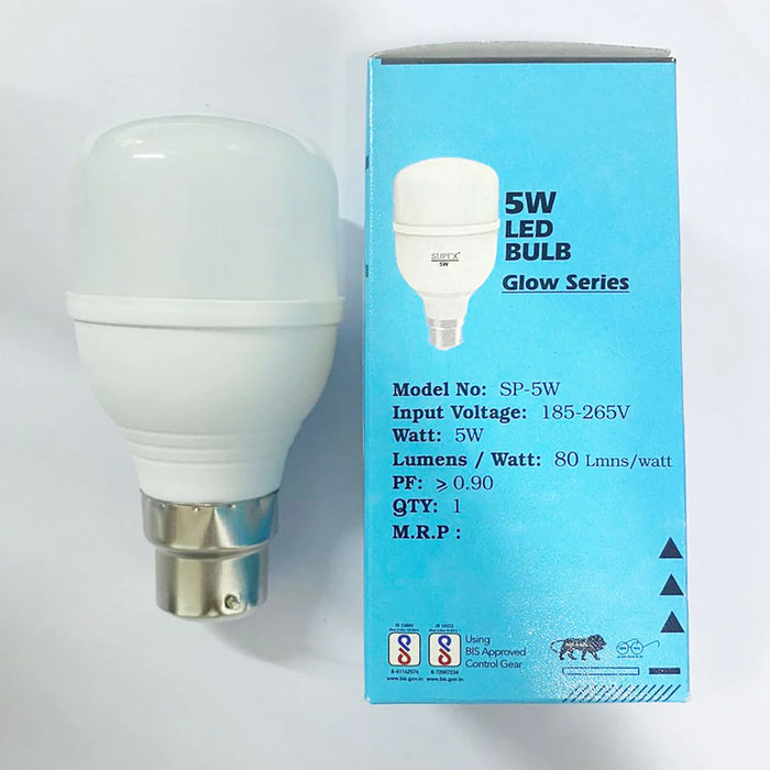 High-Power 5 W LED Light Bulb, Brightness LED Bulb White, General Lighting Bulb, Energy Saver Superior Light , LED Bulb, Cool White For every room: bedroom, living room, kitchen, garage, bathroom (5 Watt)