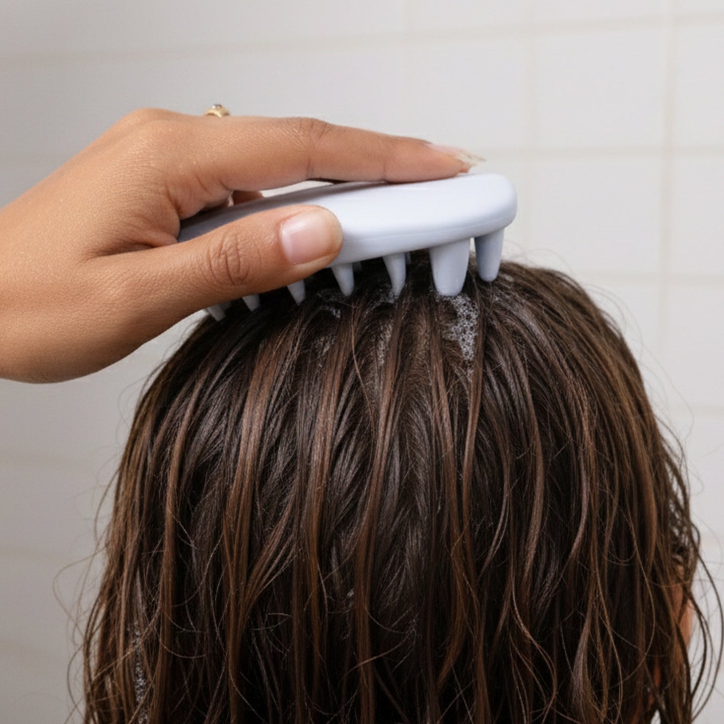 Hair washing scalp massage brush