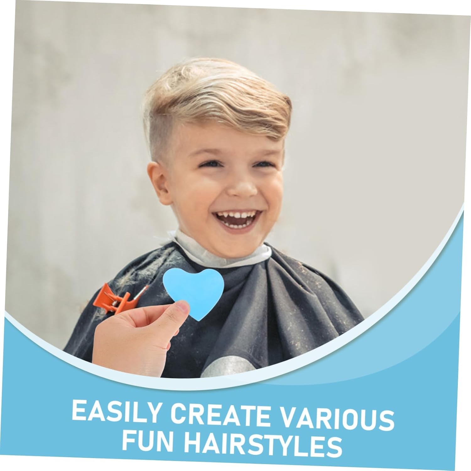 Haircut Design Stencil Set – 6-in-1 Safe Hair Trimmer Molds