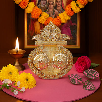 कलश आकार रक्षा बंधन विशेष पूजा थाली (1 पीस)