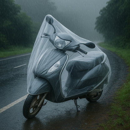 Big Disposable Plastic Activa Cover (1 Pc / 240 Cm Long Adjustable)