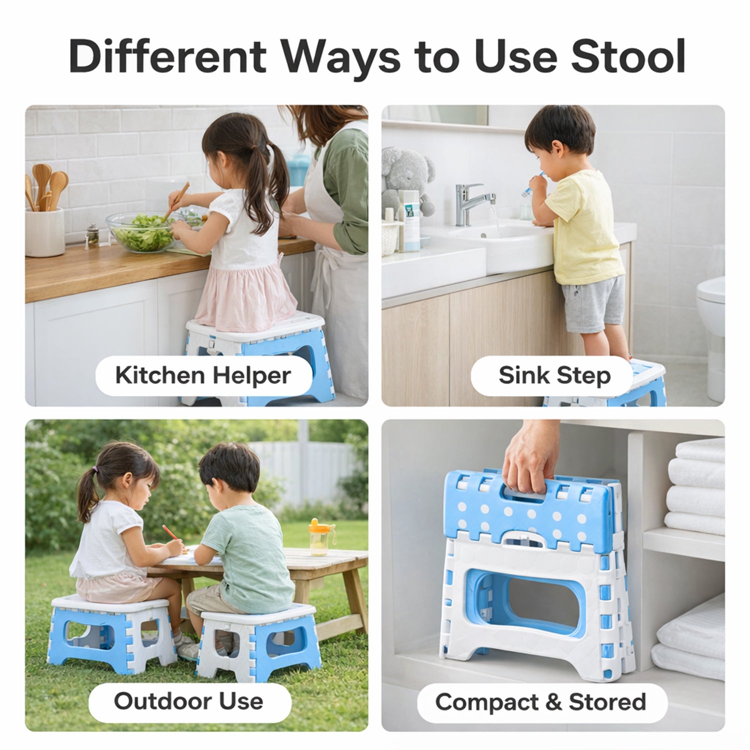 Multipurpose Foldable Step Stool (1 Pc)