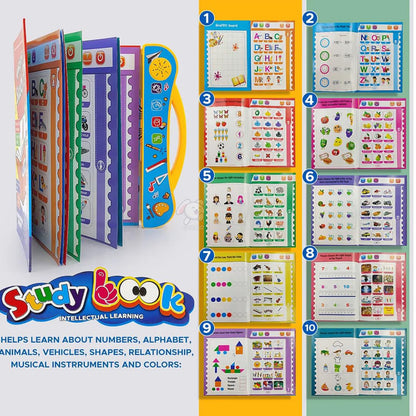 Musical Learning Study Book with Numbers, Letters