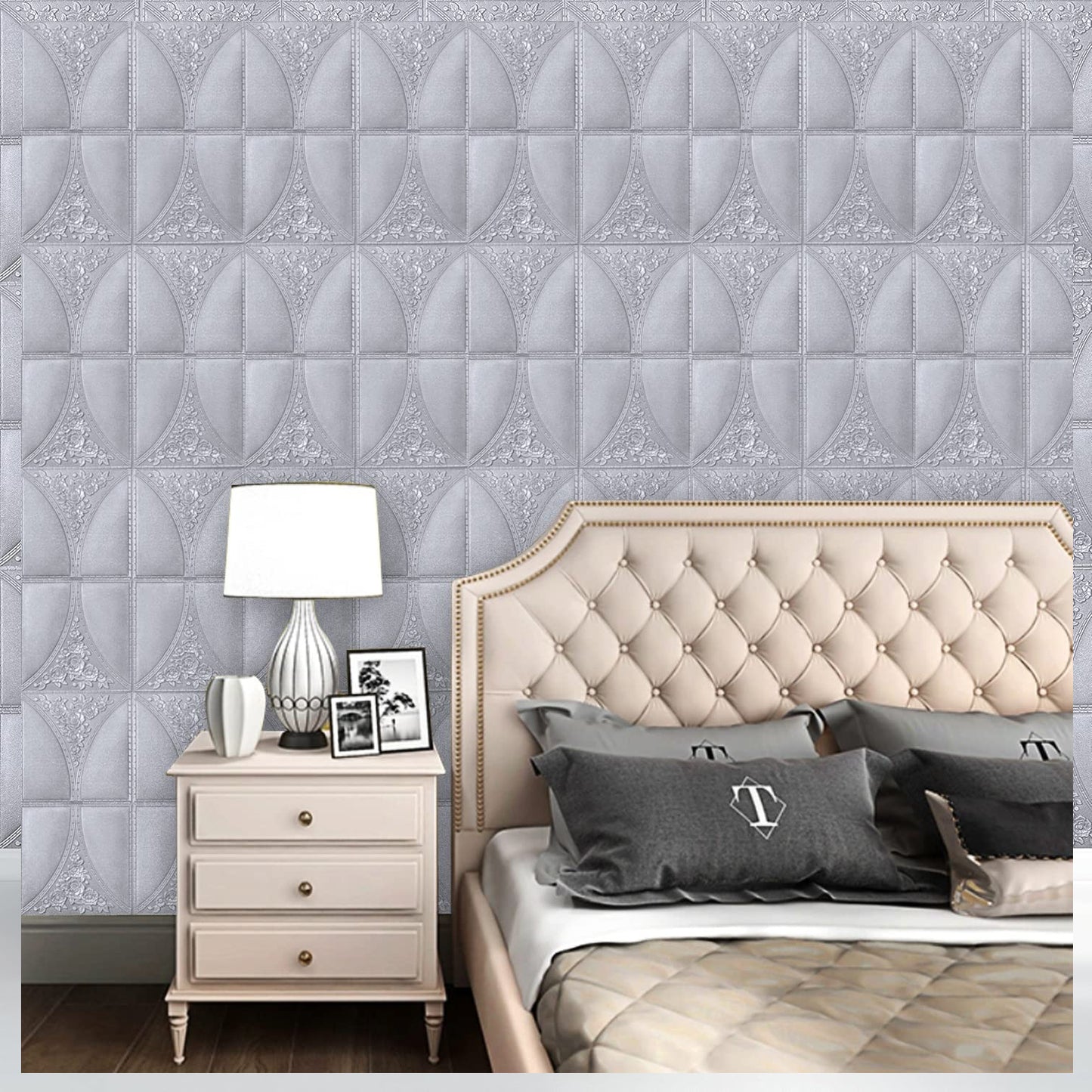 Wallpaper 3D Foam Wallpaper Sticker Panels (60 x 60 Cm / 1 Pc)
