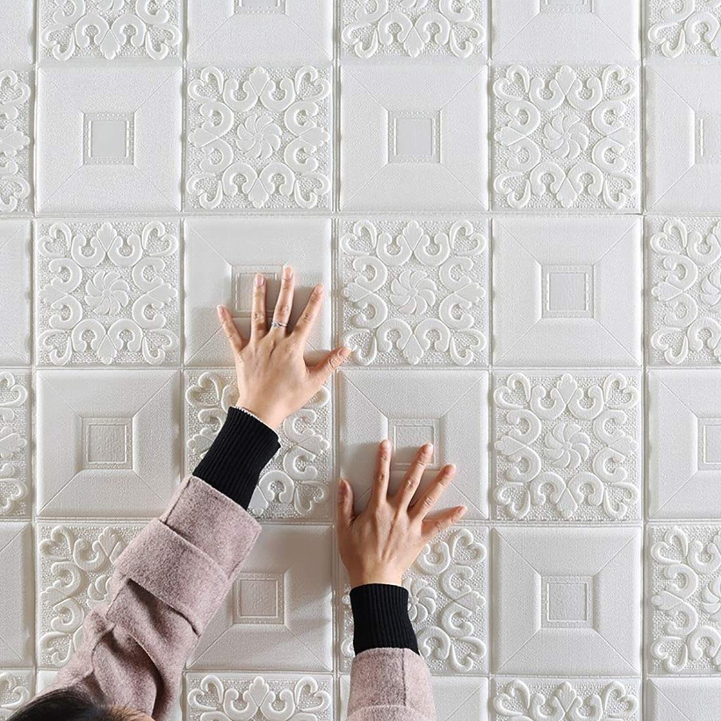 Wallpaper 3D Foam Wallpaper Sticker Panels (70 x 70 Cm / 1 Pc)