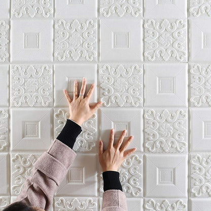 Wallpaper 3D Foam Wallpaper Sticker Panels (70 x 70 Cm / 1 Pc)