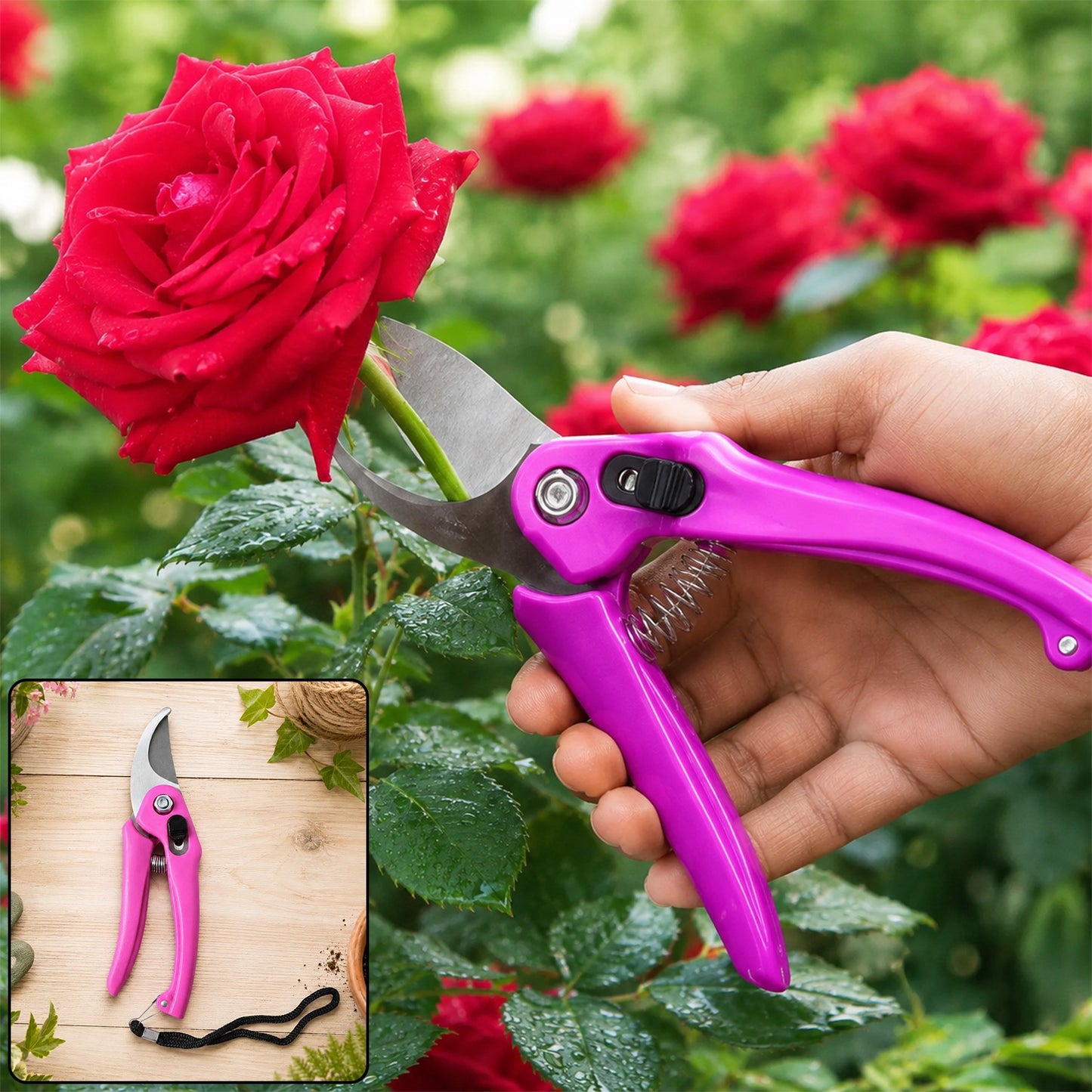 Flower Cutter Garden Pruning Shears Stainless Steel Soft Grip (1 Pc)