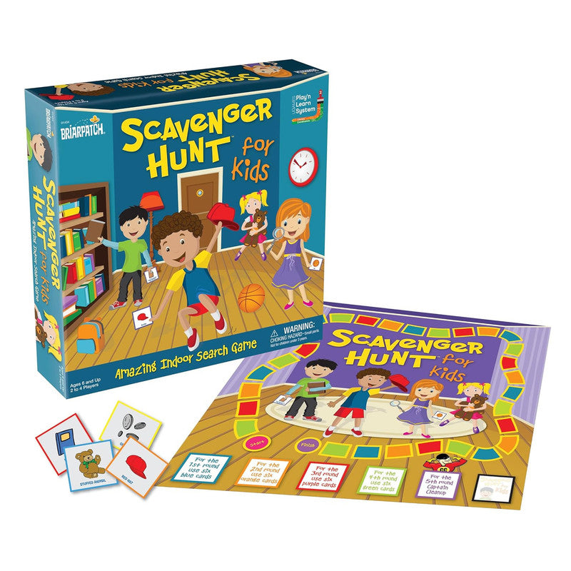 Scavenger Hunt for Kids – Fun Indoor Search and Find Board Game with Cards, Spinner, and Timer