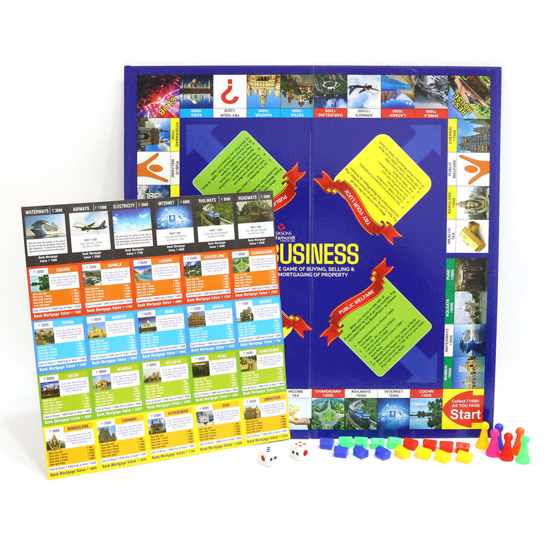 Business Board Game Classic Property Trading, Buying, Selling & Mortgage Strategy Game