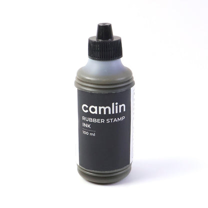 Camlin Rubber Stamp Ink Black 100 ml – Smooth, Long-Lasting Refill Ink for Stamp Pads