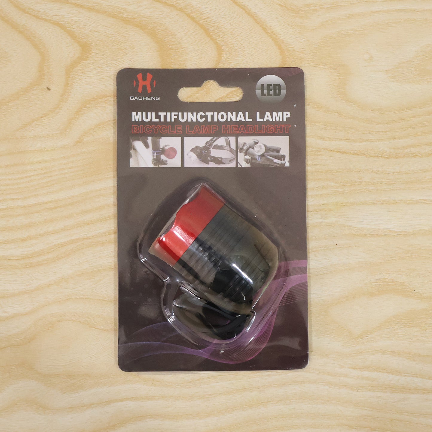 Bicycle headlight live card packing photo