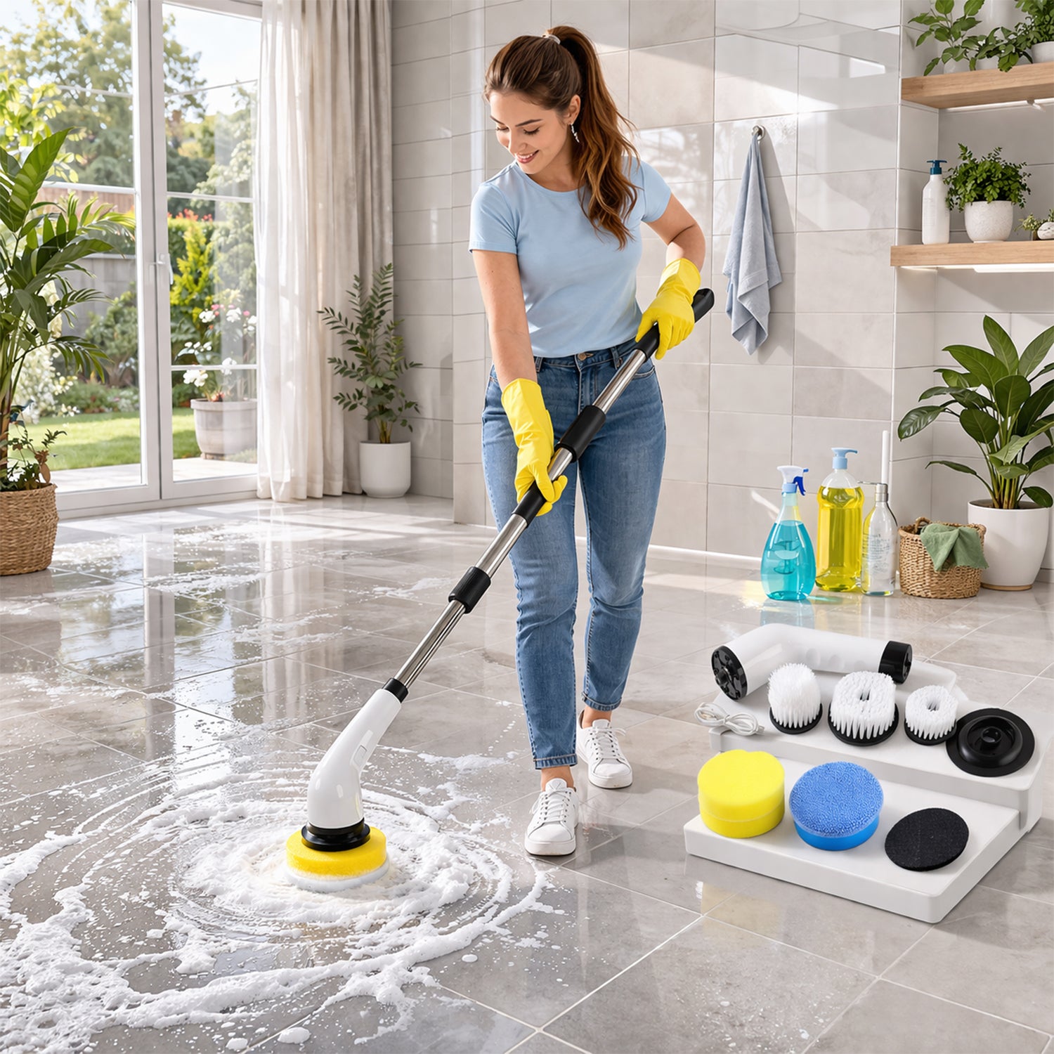 9-in-1 Electric Spin Scrubber - (1 Set)