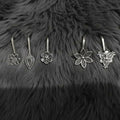 Oxidized Silver Nose Pins Combo – Traditional Floral Designs Pack of 5