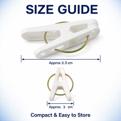 Clothes clip size guide