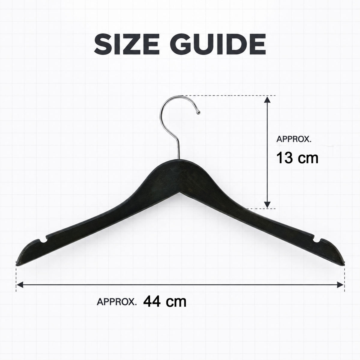 Black Clothes Hangers with Swivel Hook for Shirts and Blazers (2 Pc)