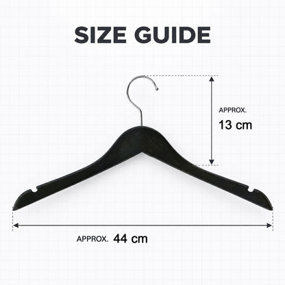 Black Clothes Hangers with Swivel Hook for Shirts and Blazers (2 Pc)