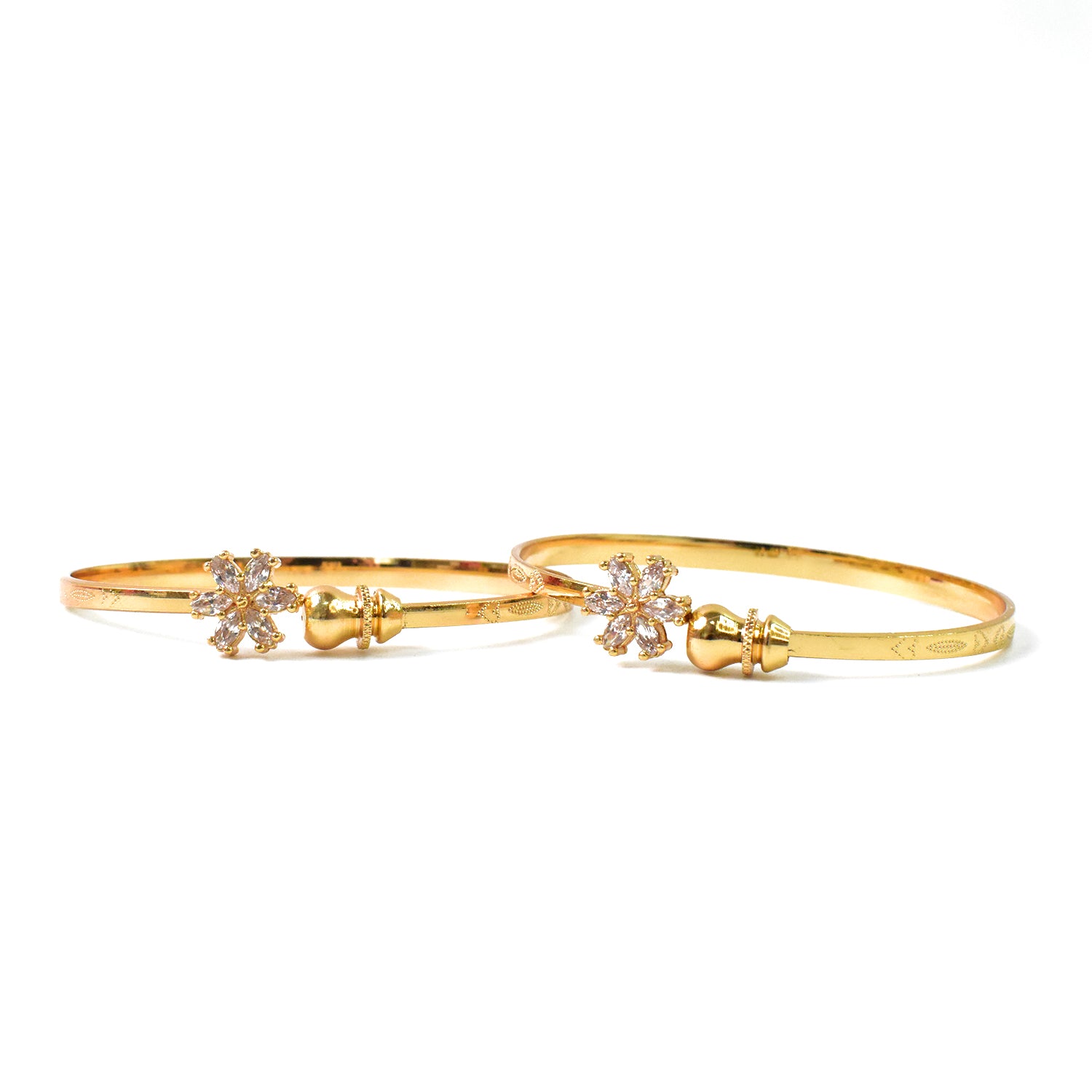 Elegant Golden Bangles (1 Pair)