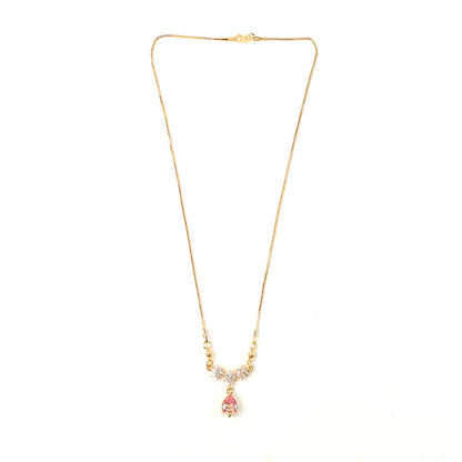 Elegant Floral Crystal Pendant Necklace for Women