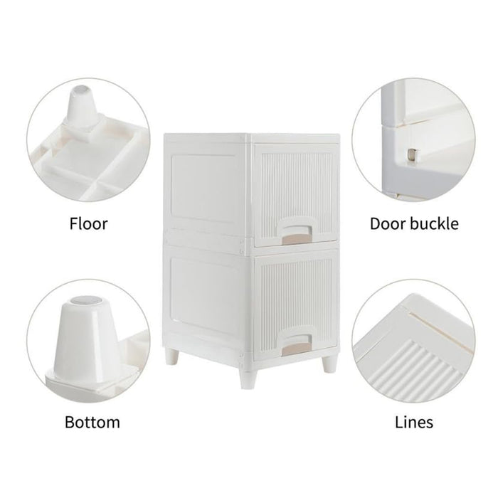 Multipurpose Storage Cabinet, Storage Solutions plastic drawers || Multi Layer Wardrobe Storage Drawers || Foldable Multipurpose Drawer Units For Kitchen, Bathroom, Bedroom, Cloth (4, 3, 2 Layer)